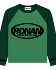VARSITY LONGSLEEVE DARK X MOSS GREEN