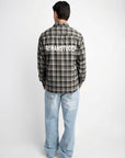 LABEL FLANNEL BLACK X GREY