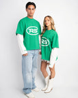 RS DOUBLE SLEEVE GREEN & WHITE