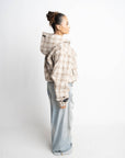 PRE-ORDER PLAID HOODIE JACKET OLIVE KHAKI