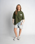 PRE-ORDER ATELIER DOUBLE SLEEVE FLANNEL OLIVE