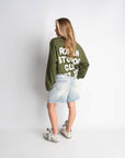 CLUB OVERSIZED LONGSLEEVE OLIVE GREEN