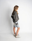 LABEL FLANNEL BLACK X GREY