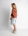 PRE-ORDER LABEL FLANNEL RED X WHITE