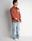 PRE-ORDER LABEL FLANNEL RED X WHITE