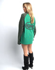 VARSITY LONGSLEEVE DARK X MOSS GREEN