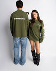 STUDIO OLIVE GREEN OVERSIZED LONGSLEEVE