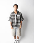LABEL SS FLANNEL CHARCOAL