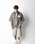 LABEL SS FLANNEL CHARCOAL