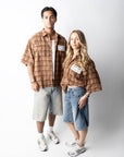 LABEL SS FLANNEL SIENNA