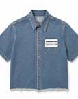 DENIM LABEL SHORT SLEEVE SHIRT