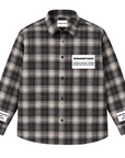 LABEL FLANNEL BLACK X GREY