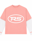 PRE-ORDER RS DOUBLE SLEEVE PINK & WHITE
