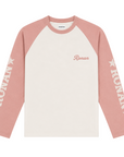 PRE-ORDER RAGLAN LONGSLEEVE PINK & WHITE