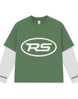 RS DOUBLE SLEEVE GREEN & WHITE
