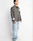 LABEL FLANNEL BLACK X GREY