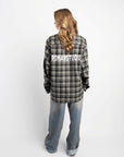 LABEL FLANNEL BLACK X GREY