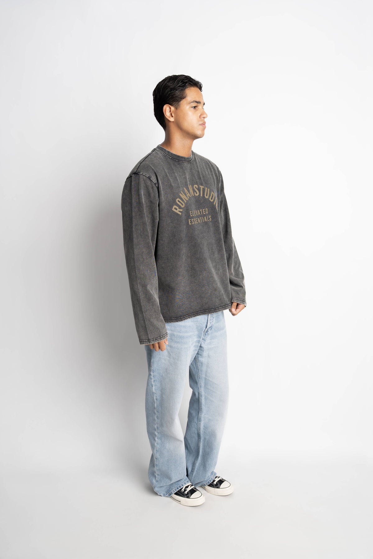 PRE-ORDER RONAN EE LONGSLEEVE WASHED BLACK