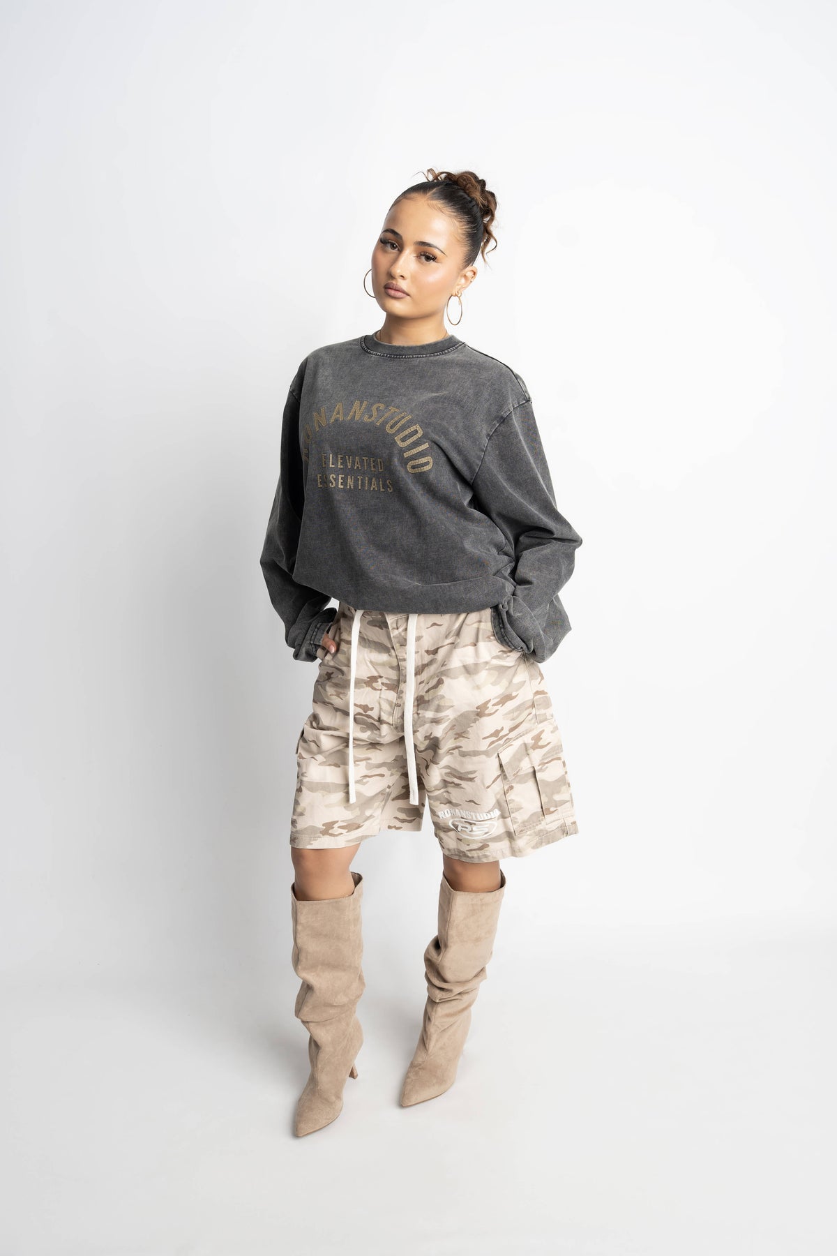RS CAMO CARGO SHORTS DESERT CAMO