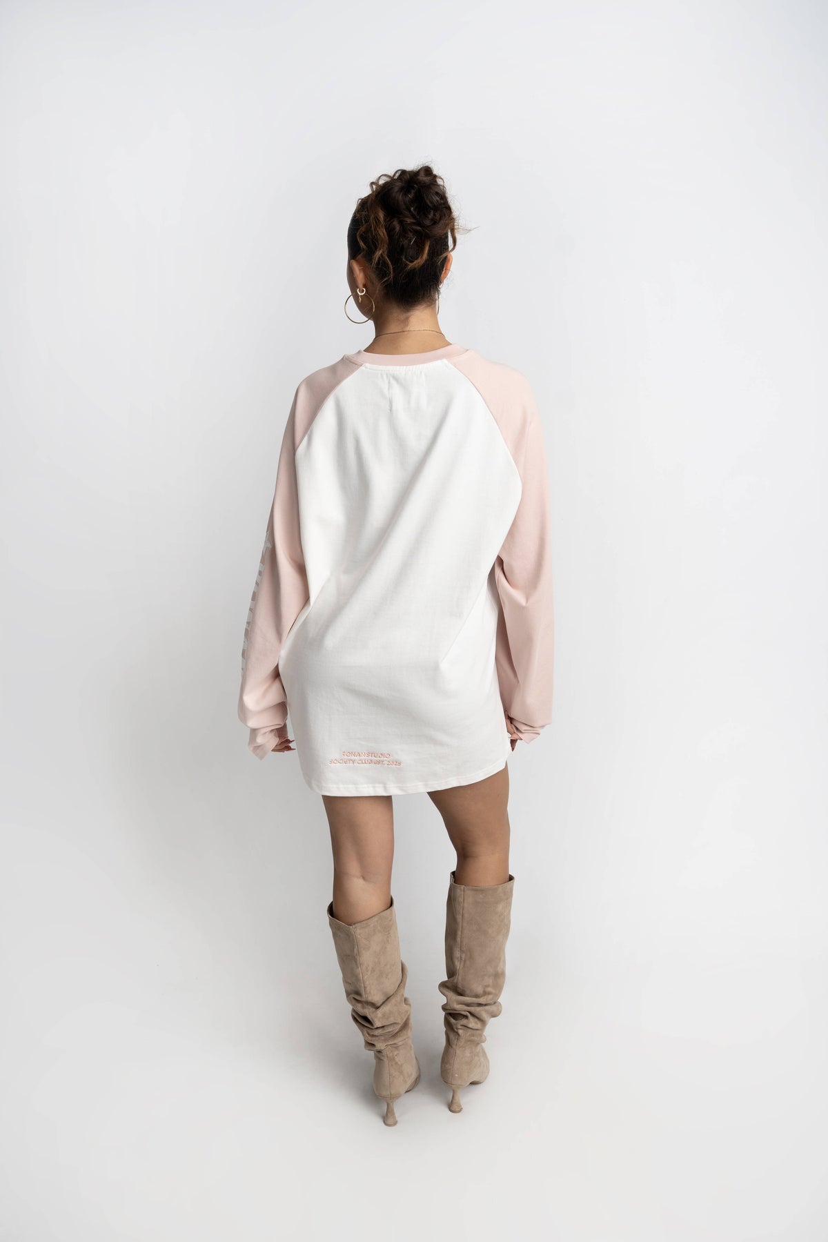 RAGLAN LONGSLEEVE PINK &amp; WHITE