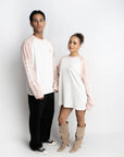 RAGLAN LONGSLEEVE PINK & WHITE