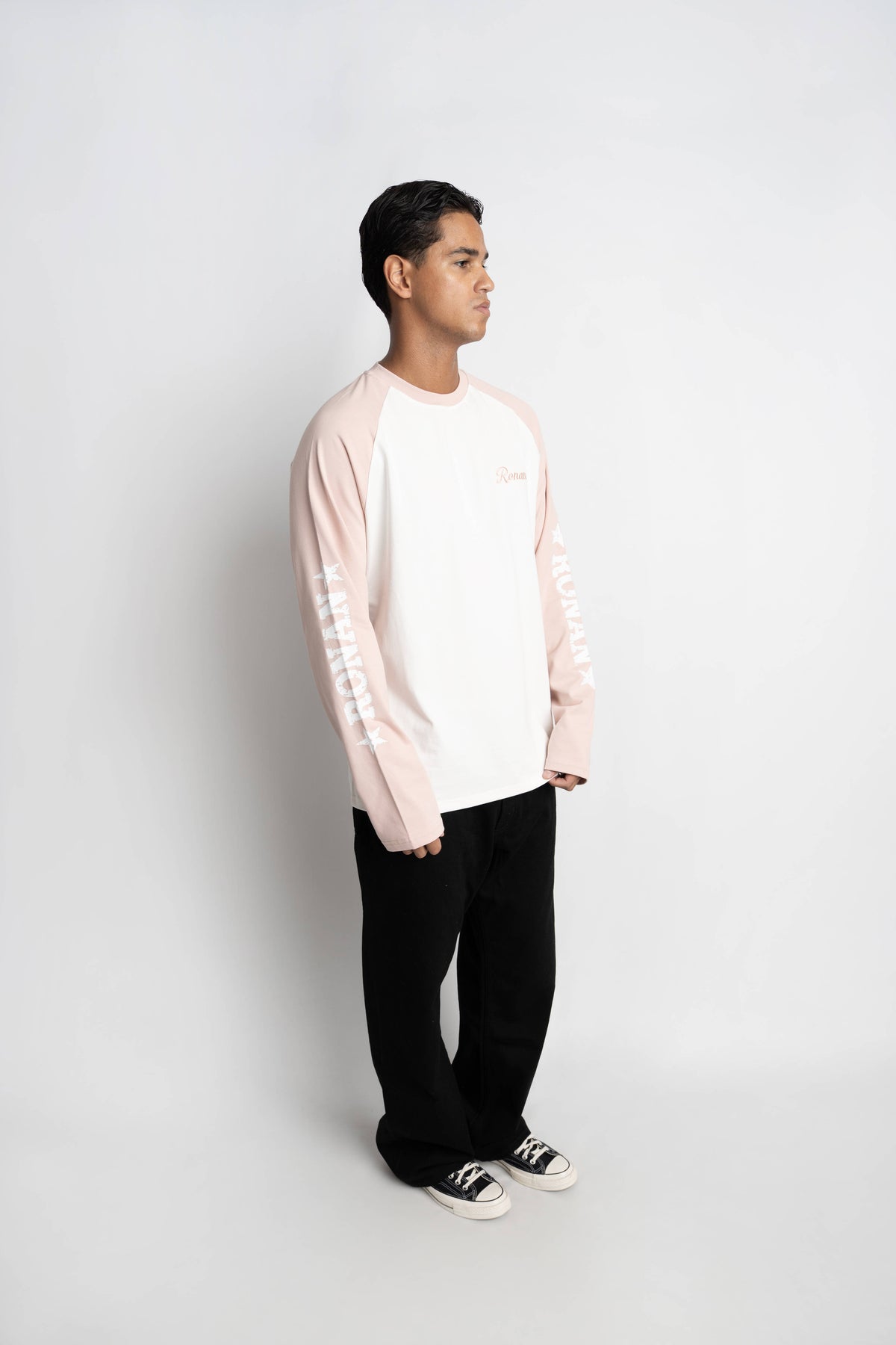 RAGLAN LONGSLEEVE PINK &amp; WHITE