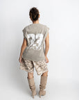RACING SLEEVELESS T-SHIRT WASHED OLIVE