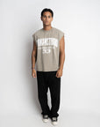 RACING SLEEVELESS T-SHIRT WASHED OLIVE