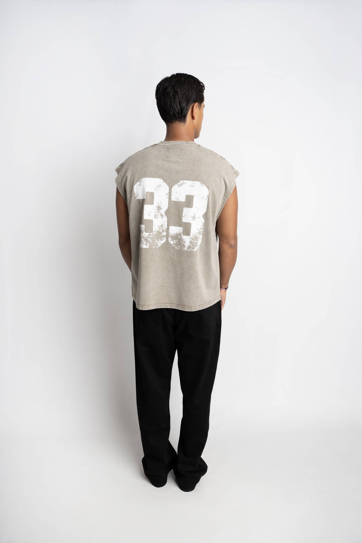RACING SLEEVELESS T-SHIRT WASHED OLIVE