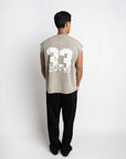 RACING SLEEVELESS T-SHIRT WASHED OLIVE