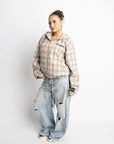 PRE-ORDER PLAID HOODIE JACKET OLIVE KHAKI