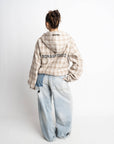 PRE-ORDER PLAID HOODIE JACKET OLIVE KHAKI