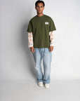 PRE-ORDER ATELIER DOUBLE SLEEVE FLANNEL OLIVE