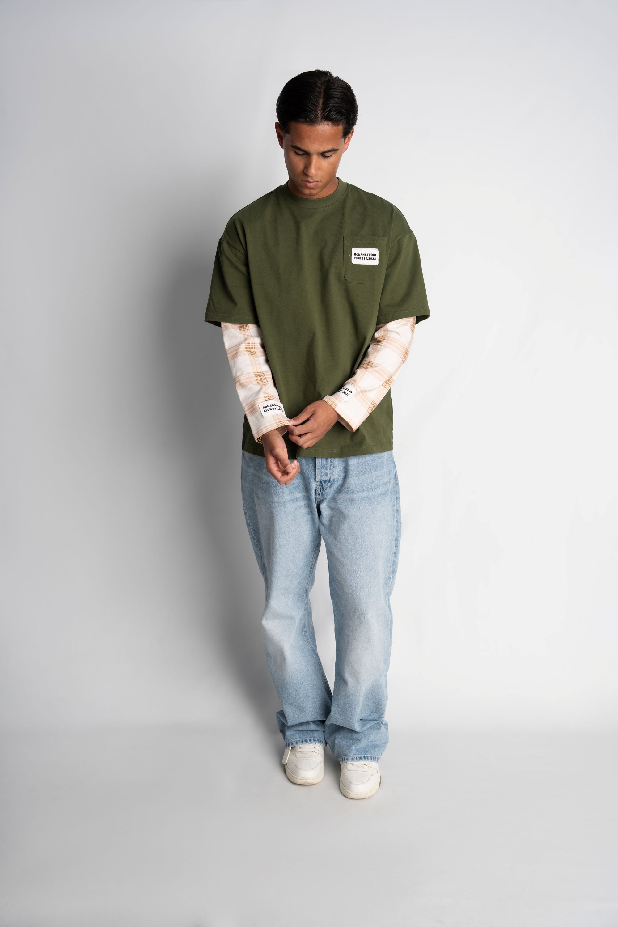 PRE-ORDER ATELIER DOUBLE SLEEVE FLANNEL OLIVE