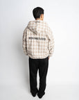 PRE-ORDER PLAID HOODIE JACKET OLIVE KHAKI