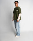 PRE-ORDER ATELIER DOUBLE SLEEVE FLANNEL OLIVE