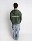 RONANSTUDIO BOUND ZIP HOODIE VINTAGE GREEN