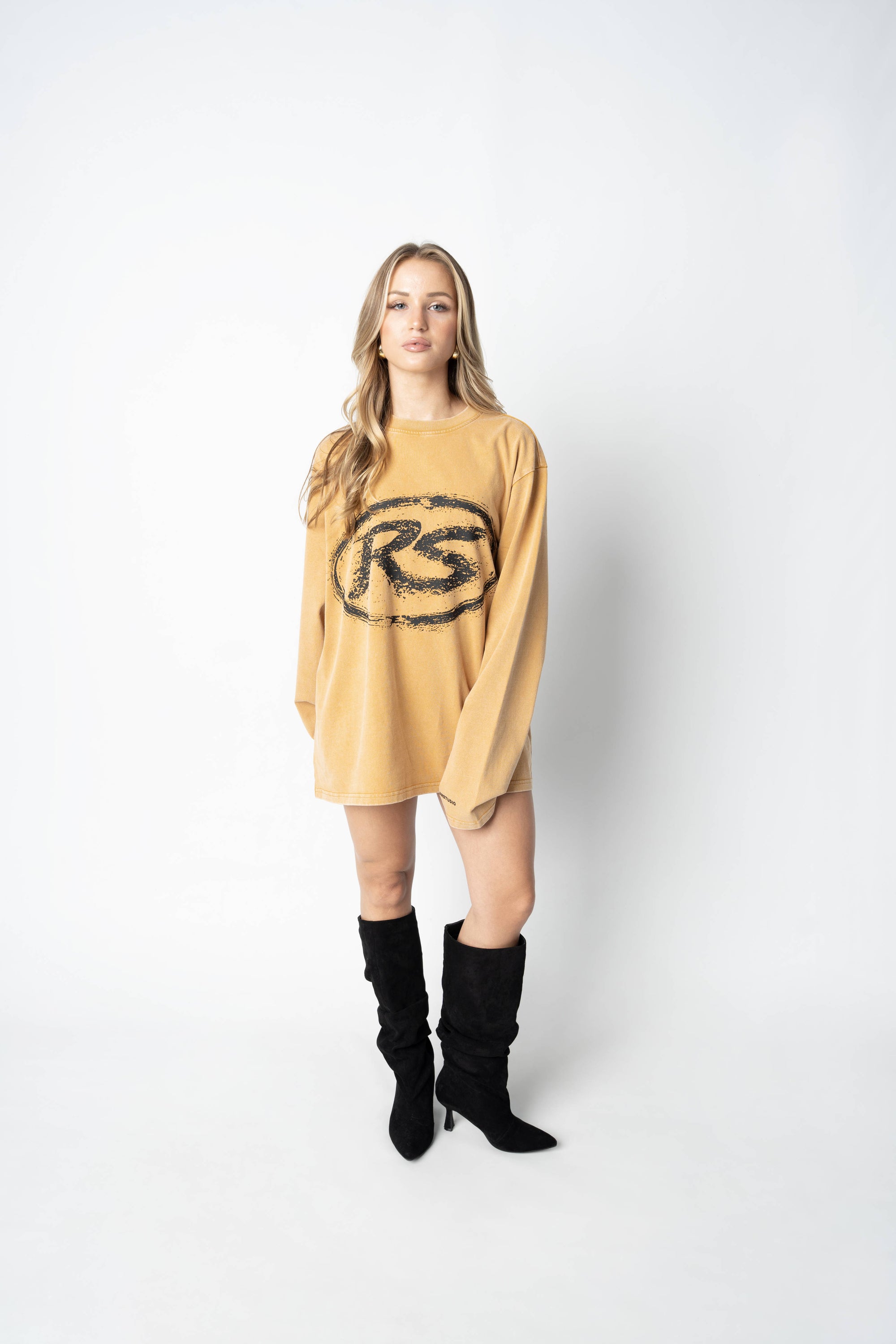RS ATELIER LONGSLEEVE WASHED HONEY GOLD