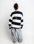 PRE-ORDER STRIPE LONGSLEEVE NAVY X WHITE