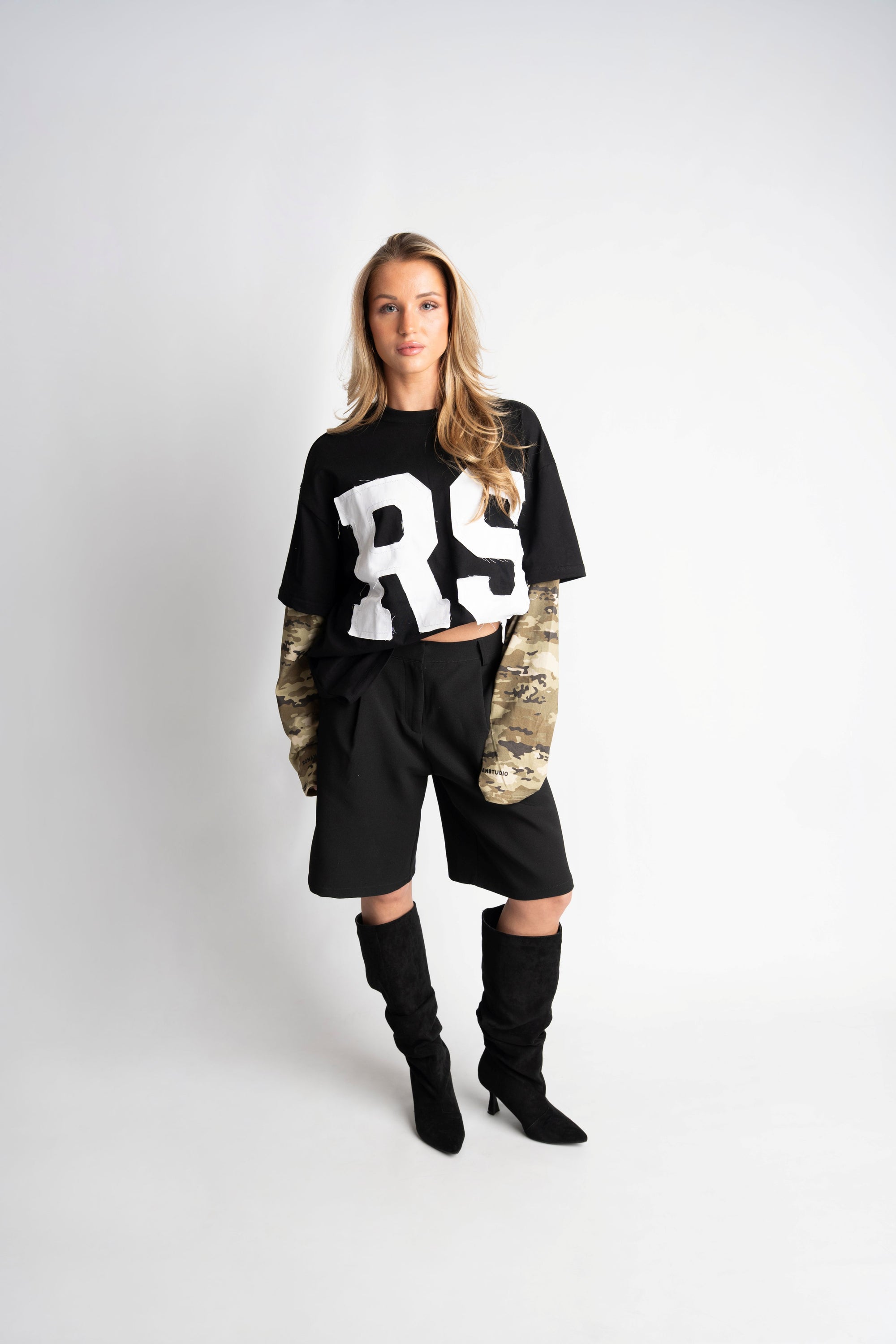 RS ATELIER DOUBLE SLEEVE BLACK X CAMO