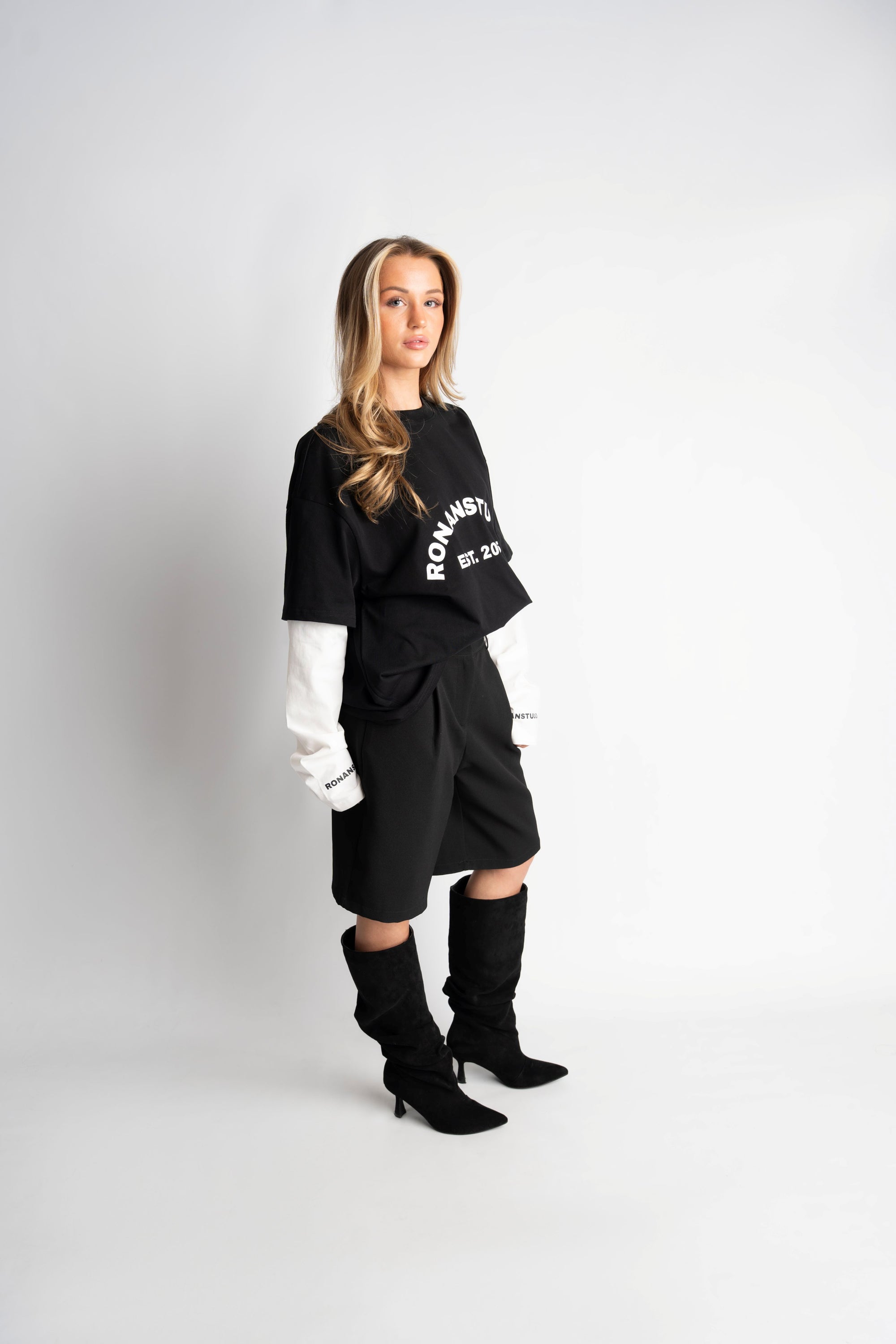 DOUBLE SLEEVE BLACK &amp; WHITE