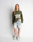 CLUB OVERSIZED LONGSLEEVE OLIVE GREEN