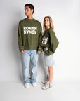 CLUB OVERSIZED LONGSLEEVE OLIVE GREEN