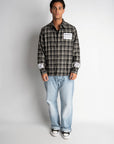 LABEL FLANNEL BLACK X GREY