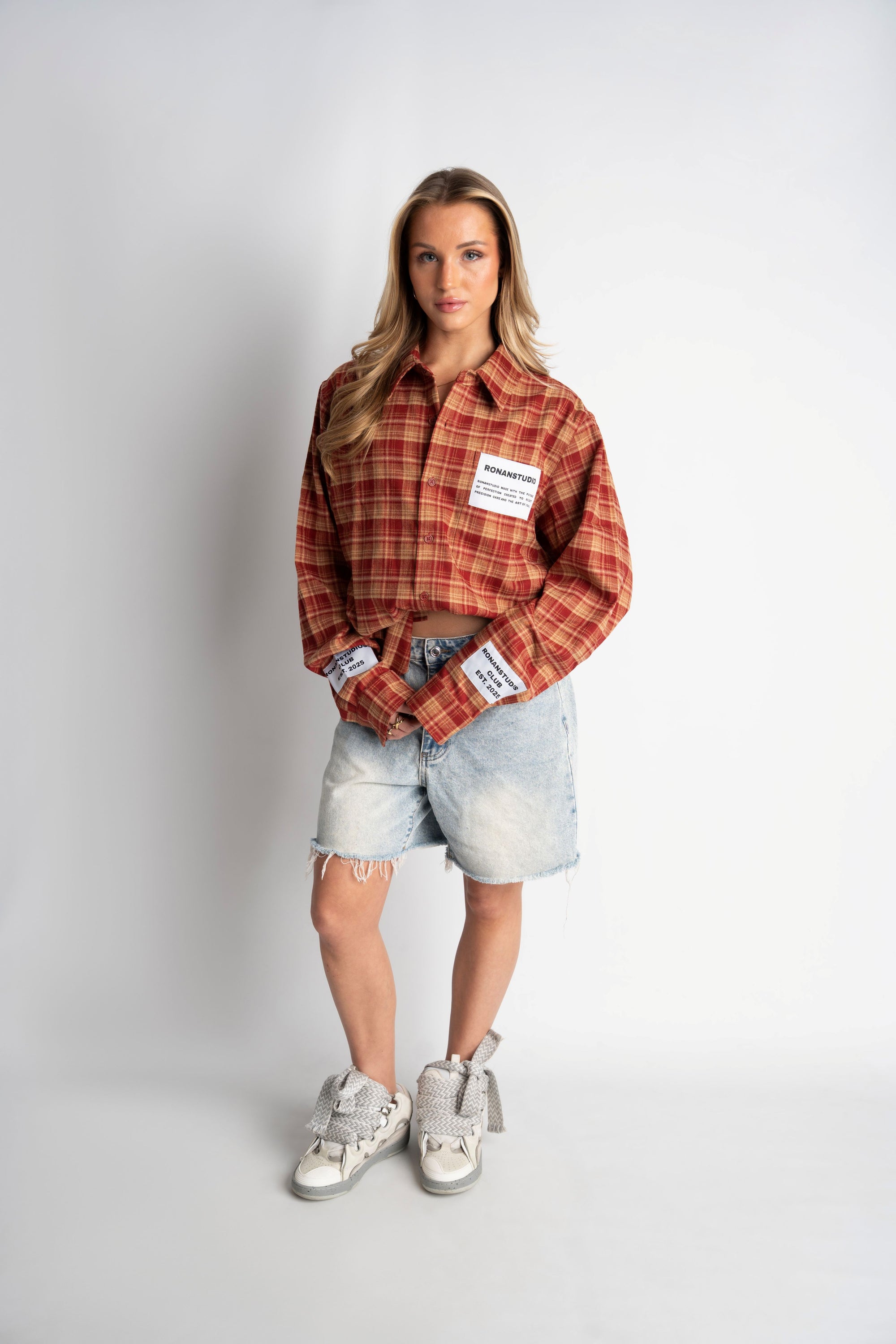 PRE-ORDER LABEL FLANNEL RED X WHITE