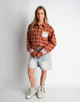 PRE-ORDER LABEL FLANNEL RED X WHITE