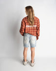 PRE-ORDER LABEL FLANNEL RED X WHITE