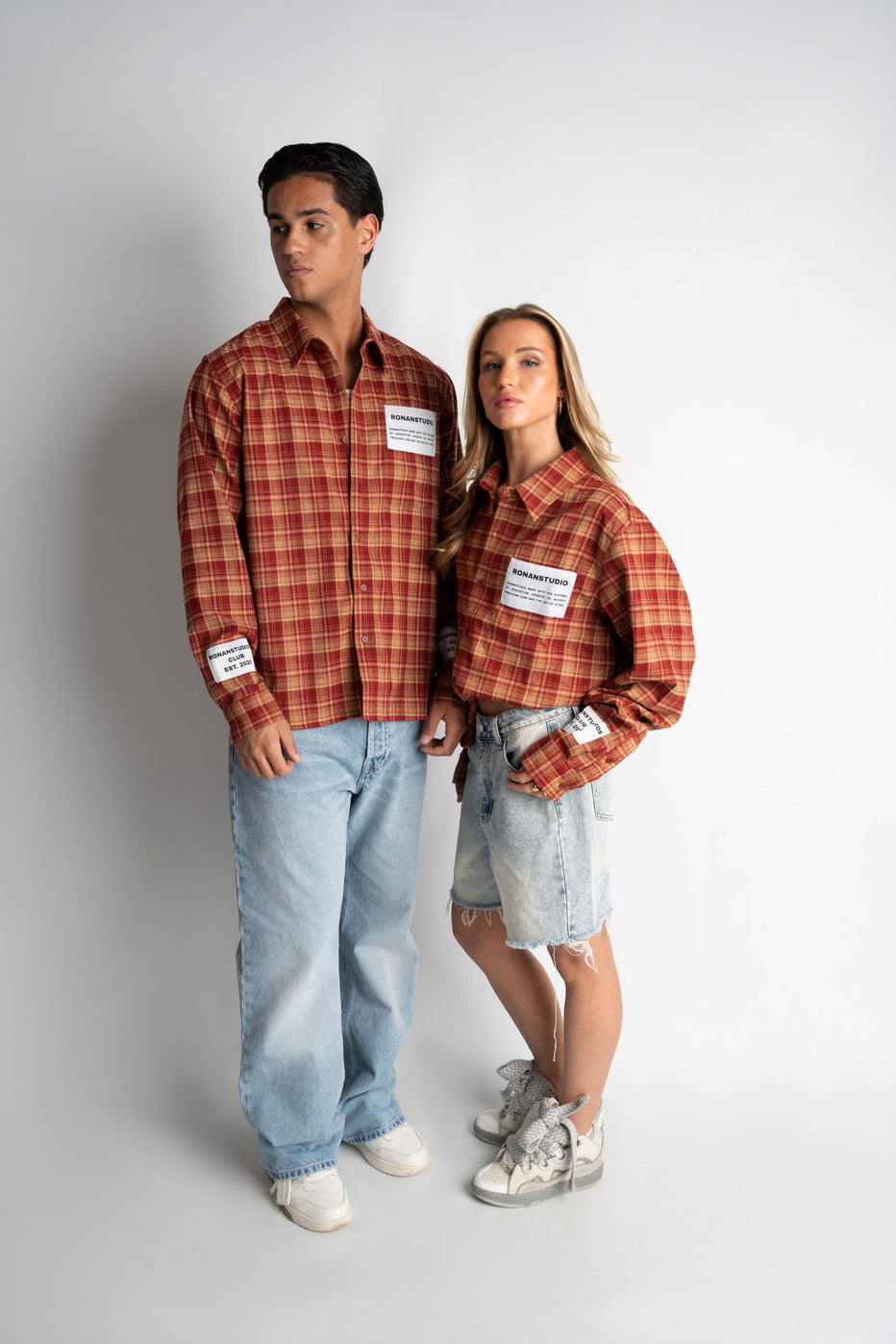 LABEL FLANNEL RED X WHITE – RONANSTUDIO.EU