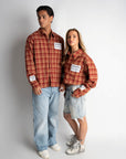 PRE-ORDER LABEL FLANNEL RED X WHITE