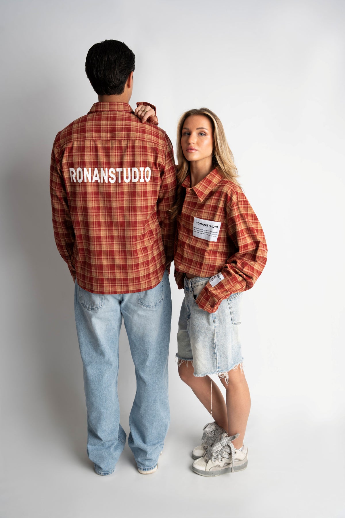 LABEL FLANNEL RED X WHITE – RONANSTUDIO.EU